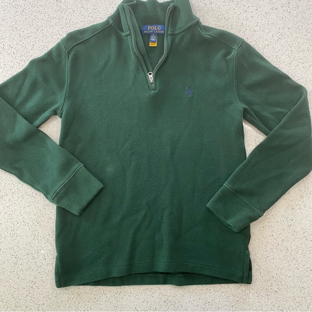Boys Polo Ralph Lauren Long Sleeve Quarter Zip Sweater - Size M (10-12)